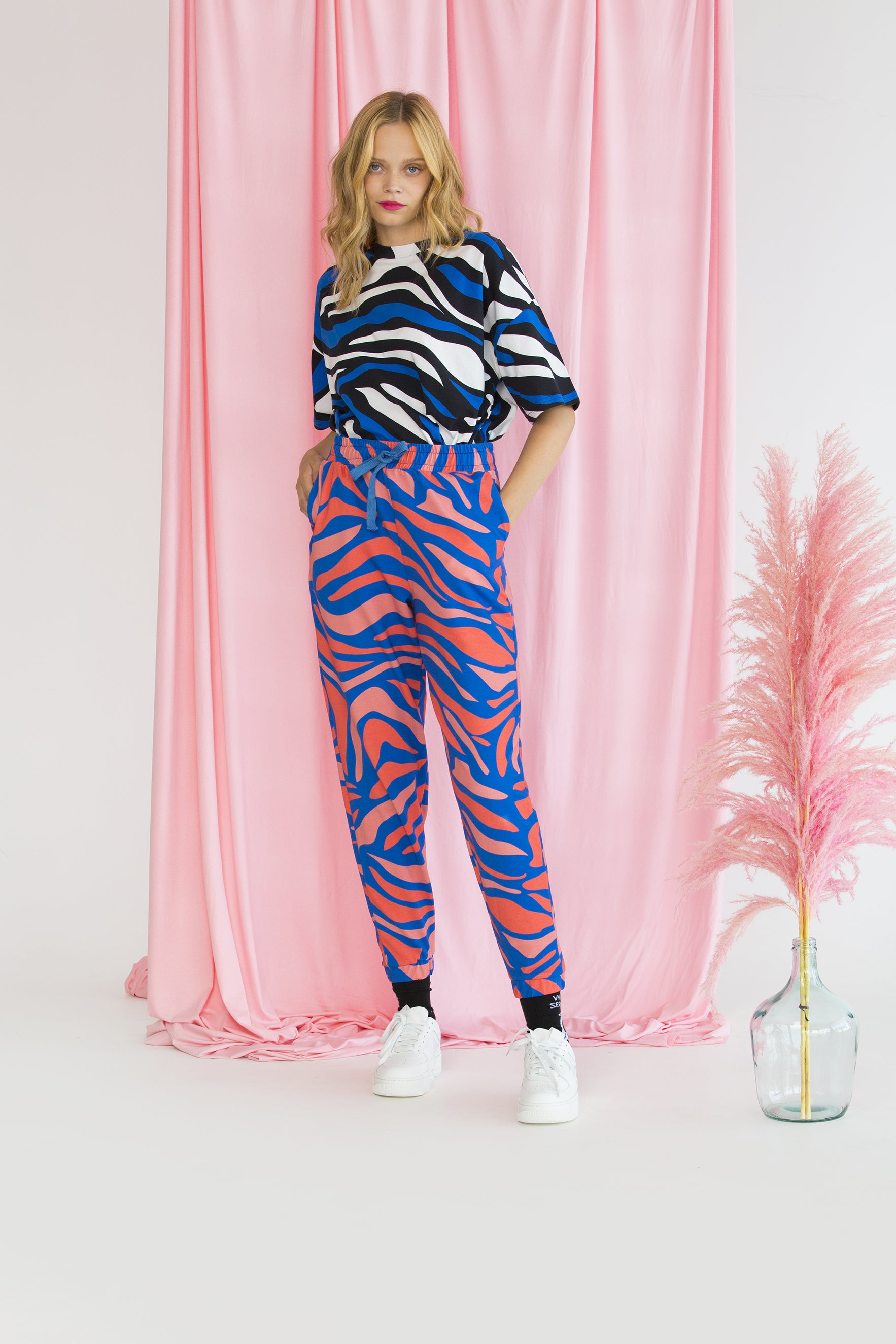 UNISEX TRACKPANTS DUKE-TIGERS BLUE & PINK