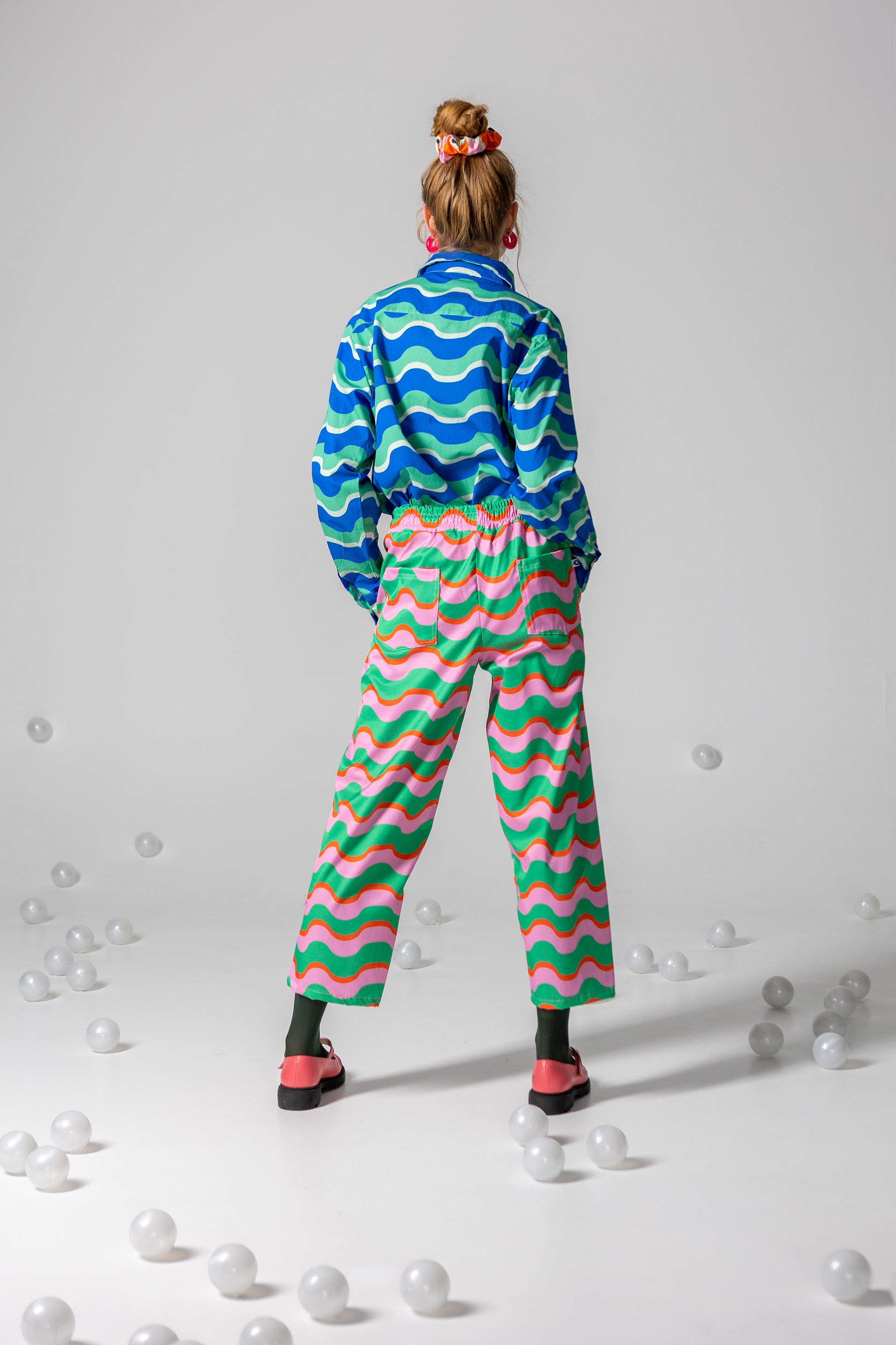 PANTS ELVIS- HAPPY WAVES GREEN AND PINK