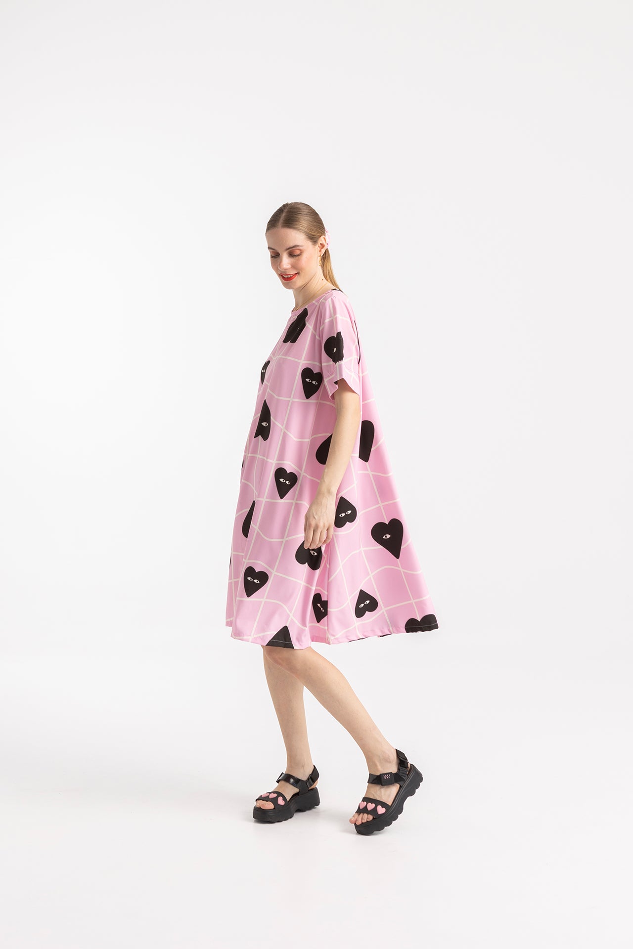 DRESS PEGGY- GRID HEARTS