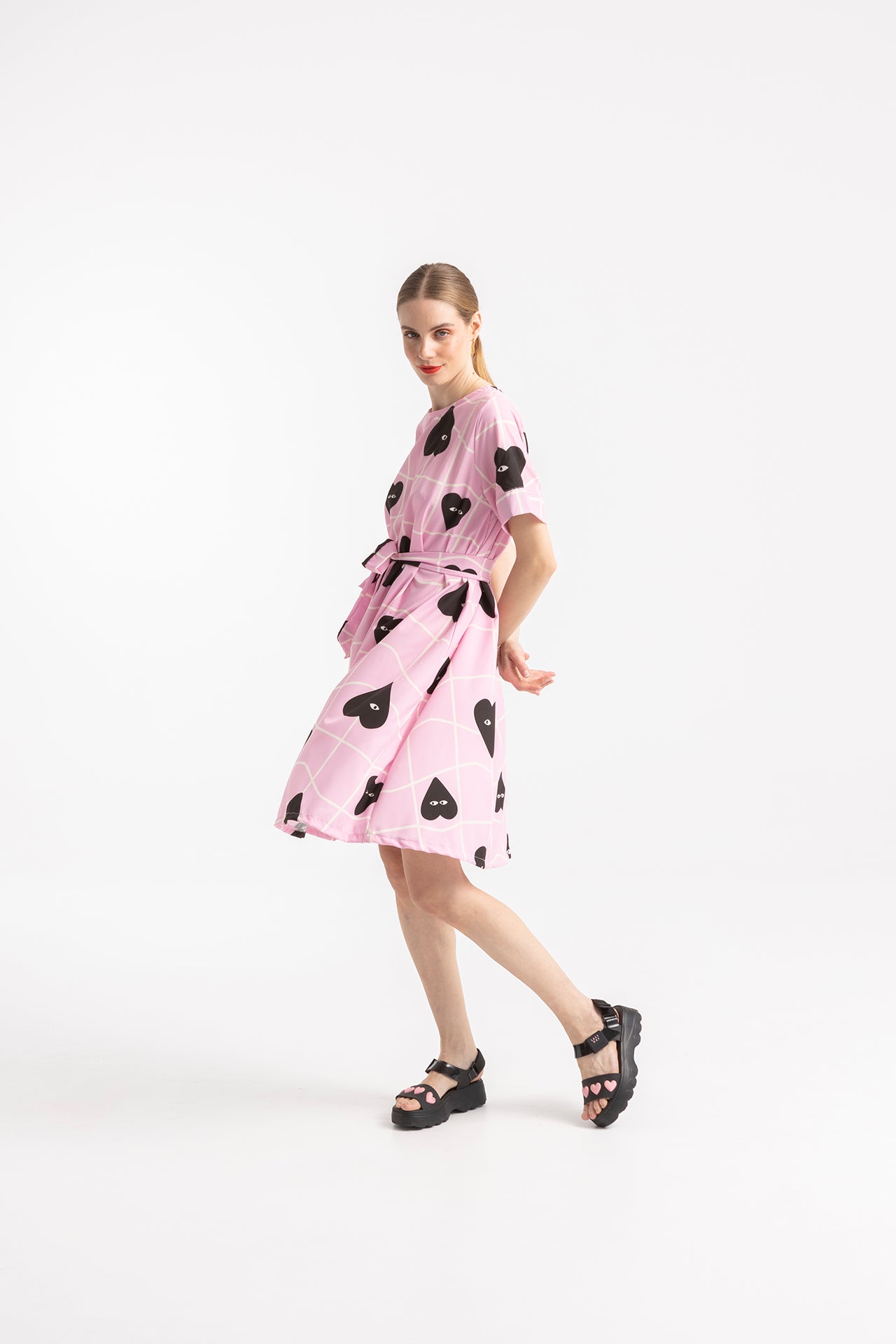 DRESS PEGGY- GRID HEARTS