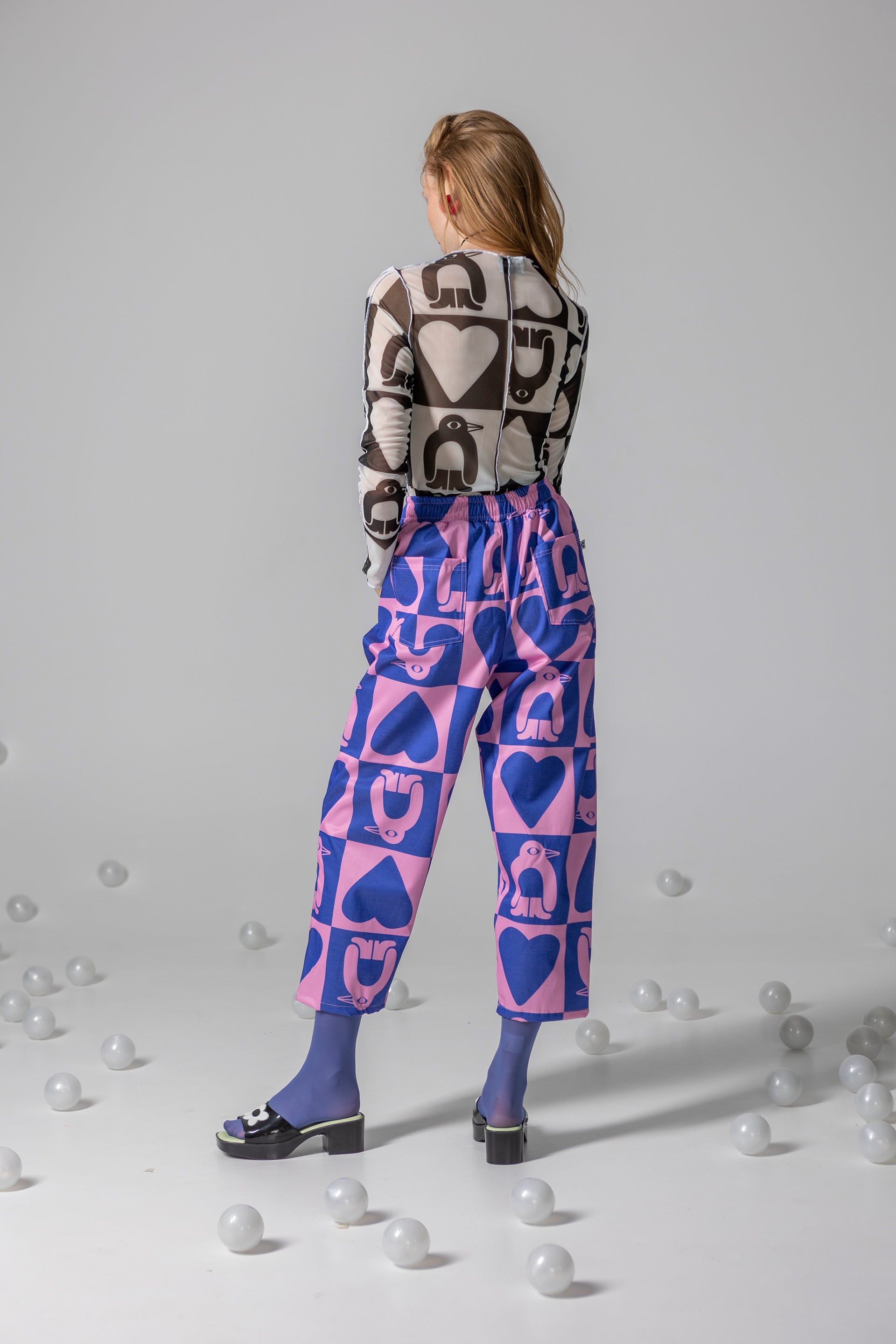 PANTS ELVIS- ADELIE CHESS BLUE AND PINK