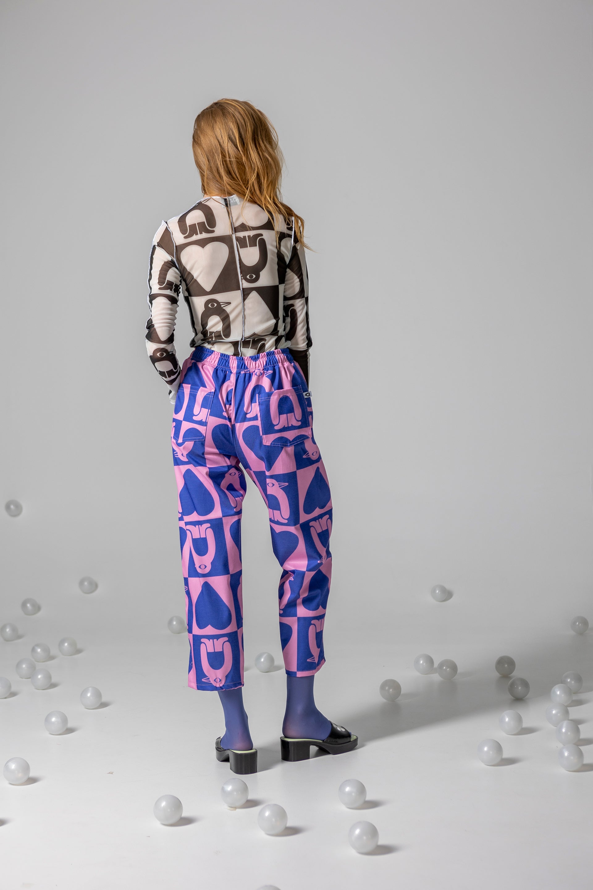 PANTS ELVIS- ADELIE CHESS BLUE AND PINK