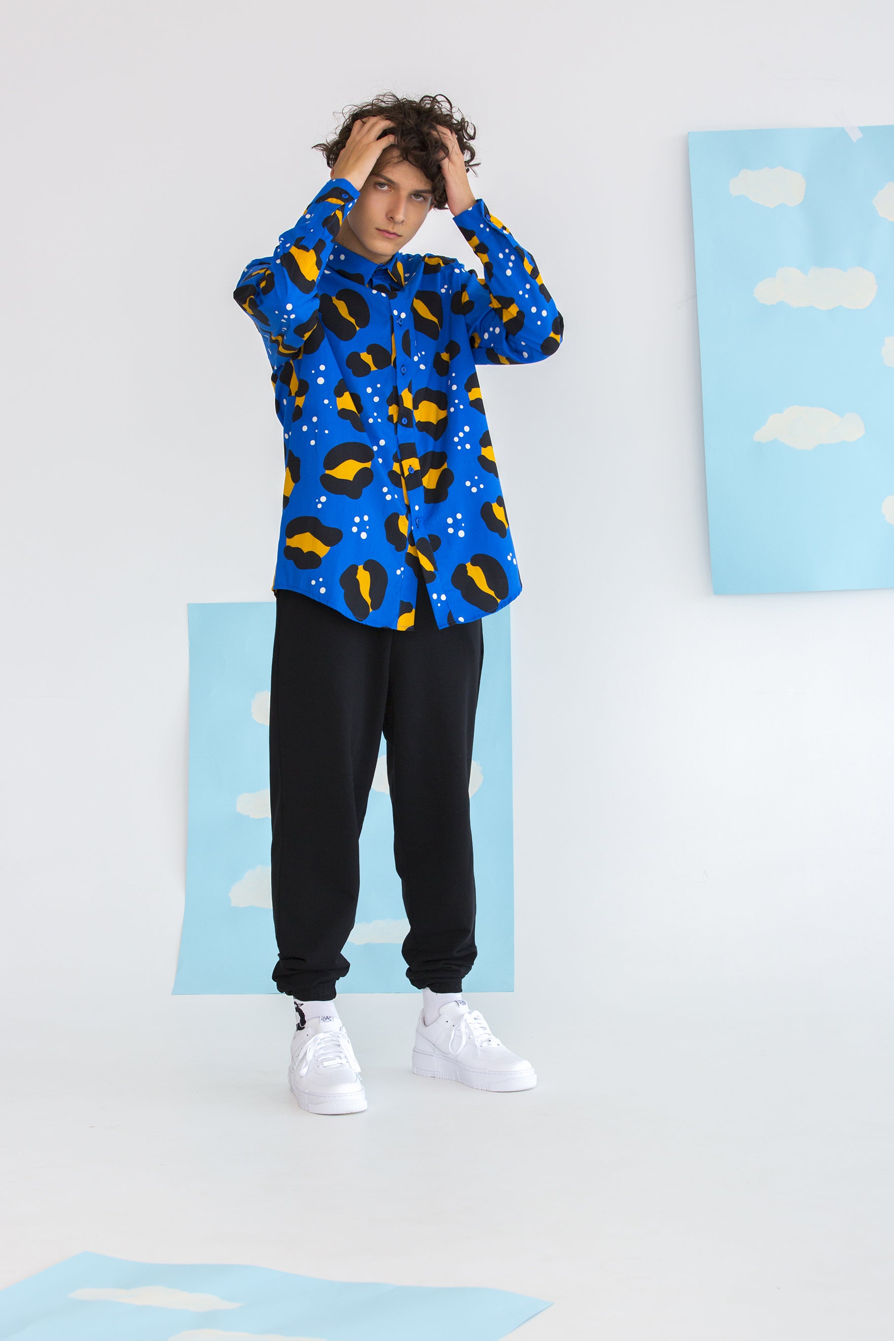 KOWALSKI UNISEX SHIRT- CHEETAH BLUE