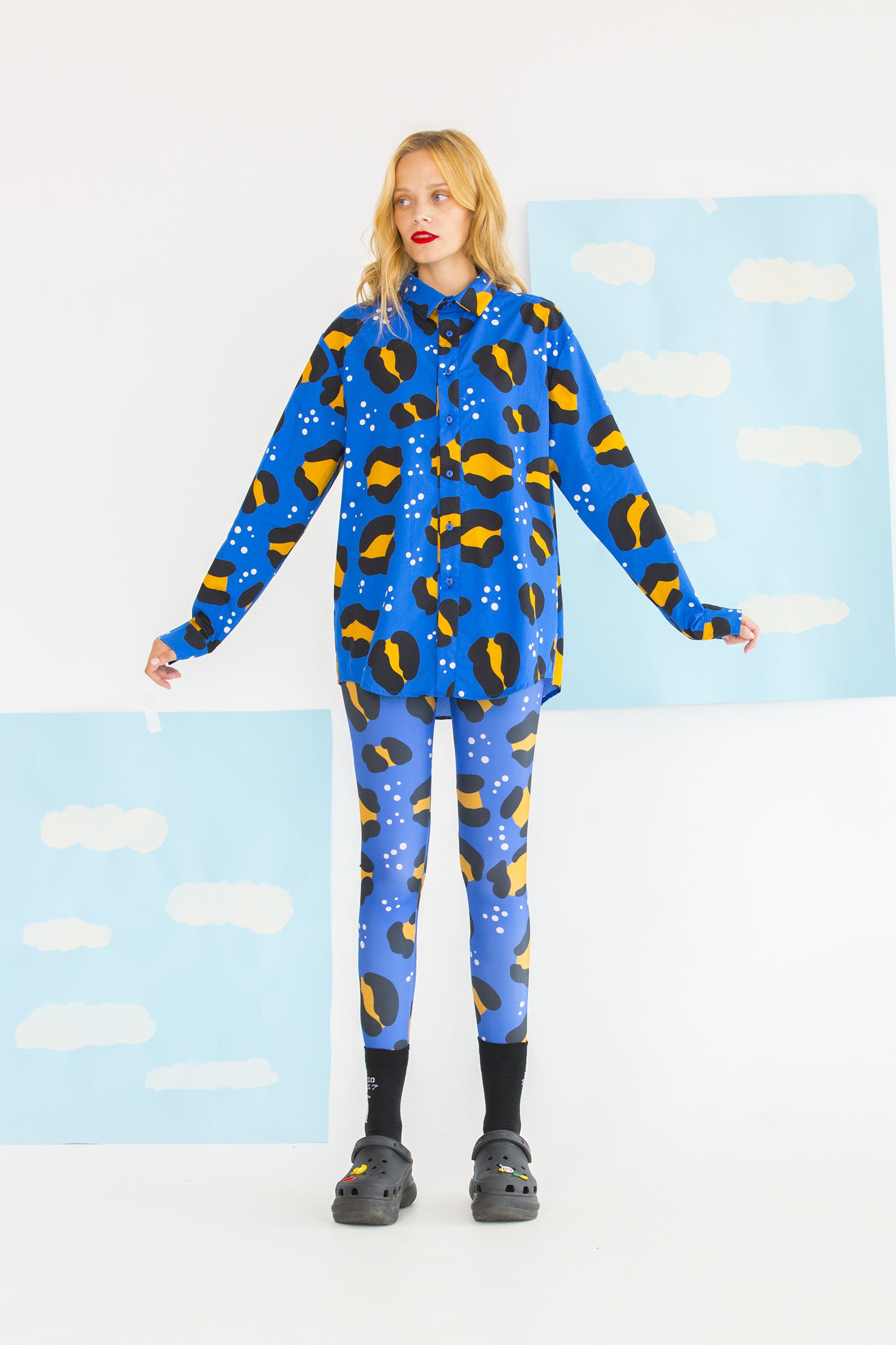 KOWALSKI UNISEX SHIRT- CHEETAH BLUE