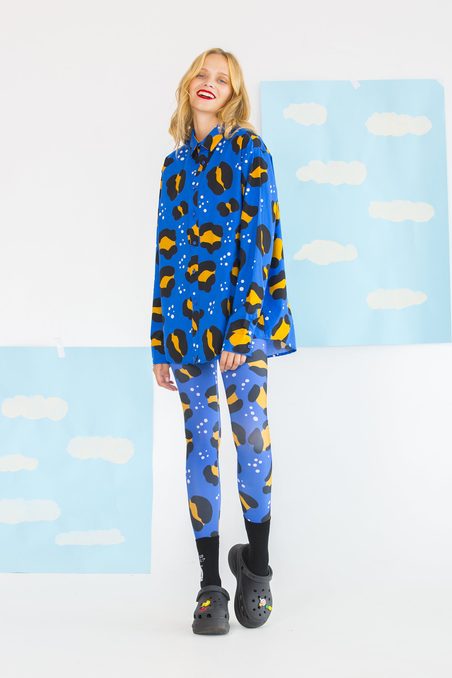 KOWALSKI UNISEX SHIRT- CHEETAH BLUE