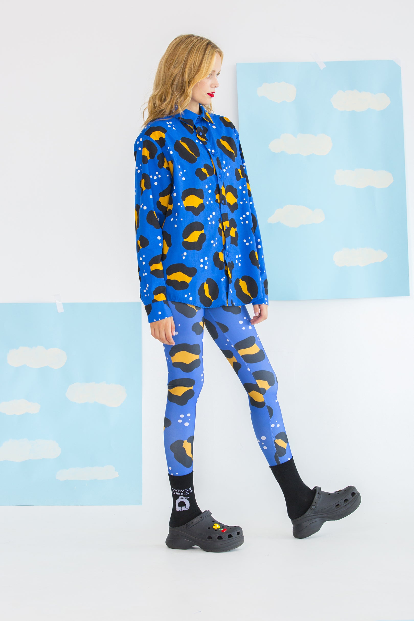 KOWALSKI UNISEX SHIRT- CHEETAH BLUE