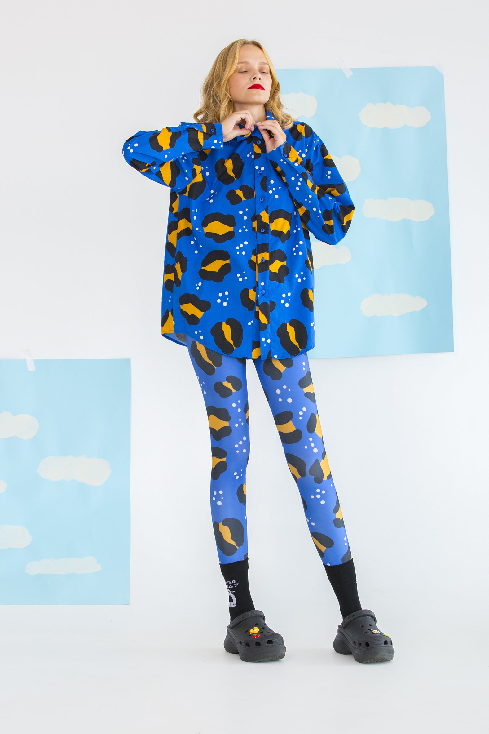 KOWALSKI UNISEX SHIRT- CHEETAH BLUE