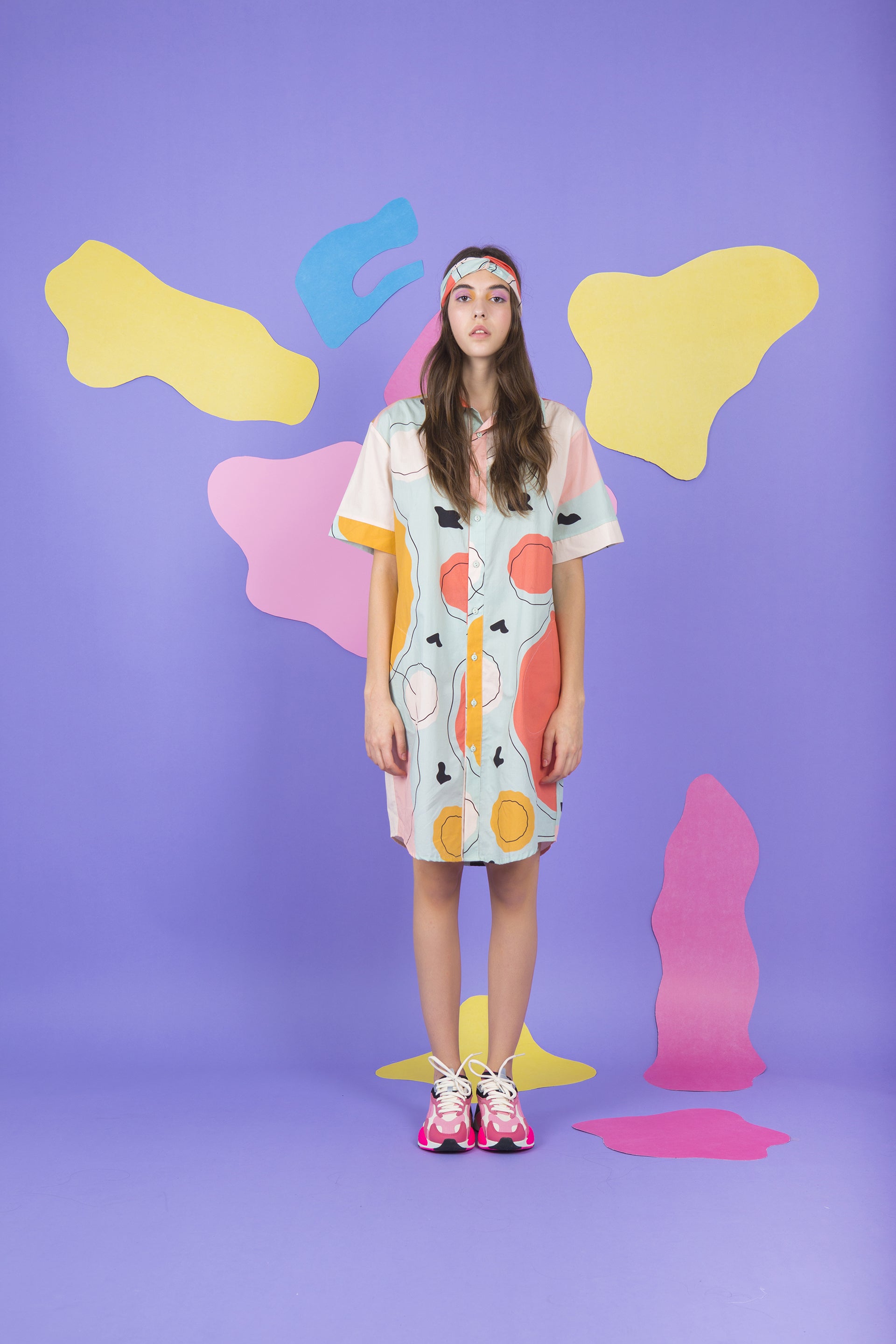 SHIRT DRESS KOWALSKI- ABSTRACT CIRCLES
