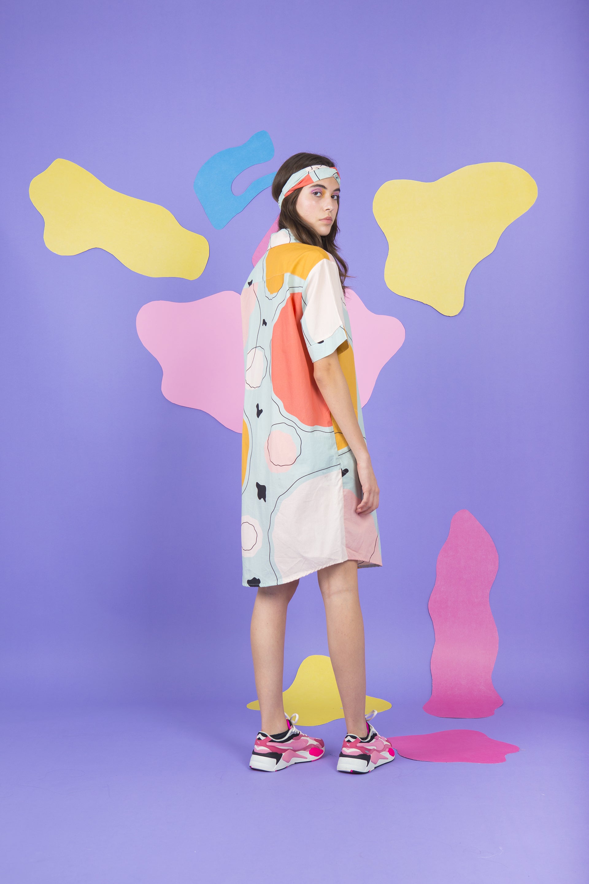 SHIRT DRESS KOWALSKI- ABSTRACT CIRCLES