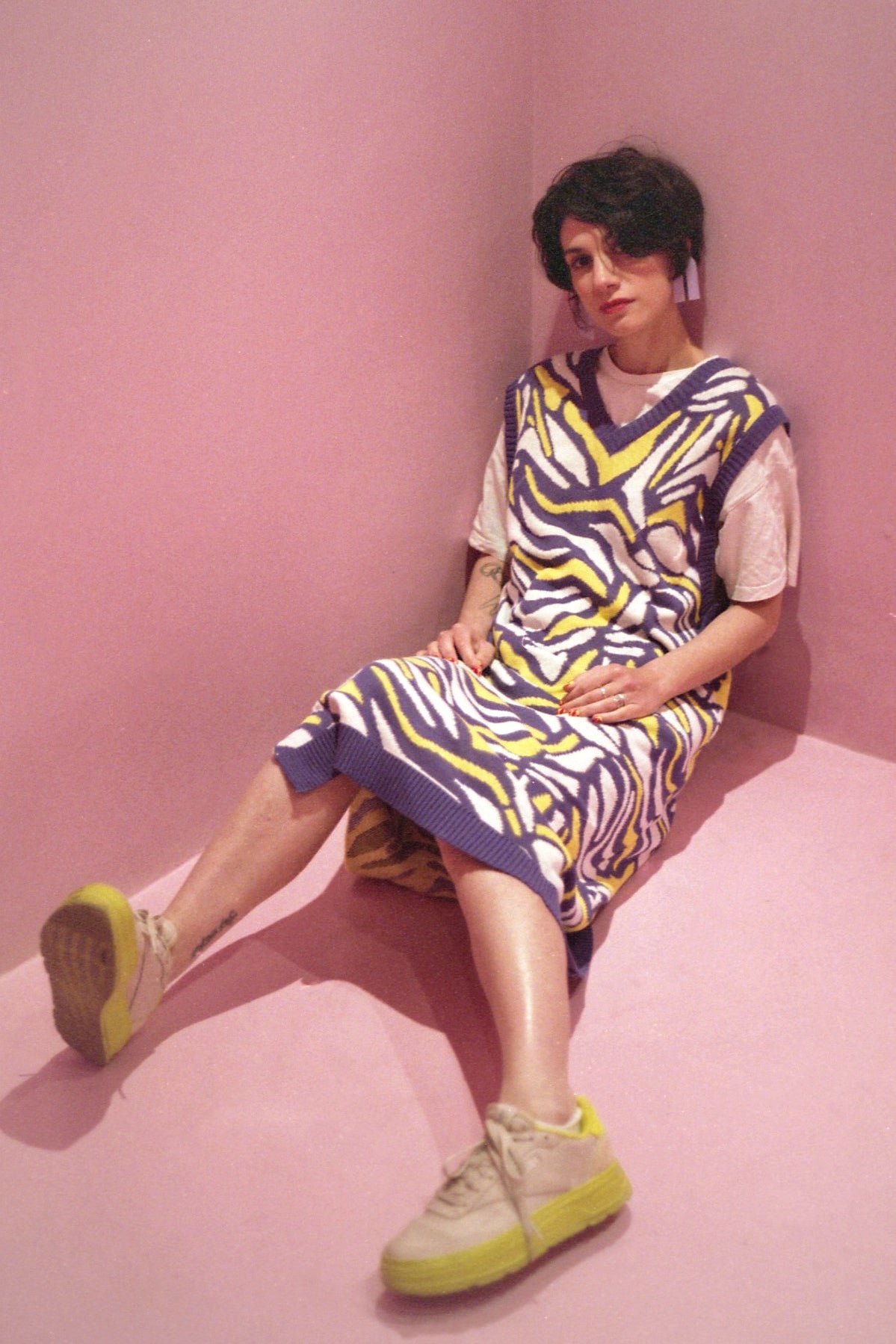 KNITTED DRESS LOMBARDO- TIGER COLORS